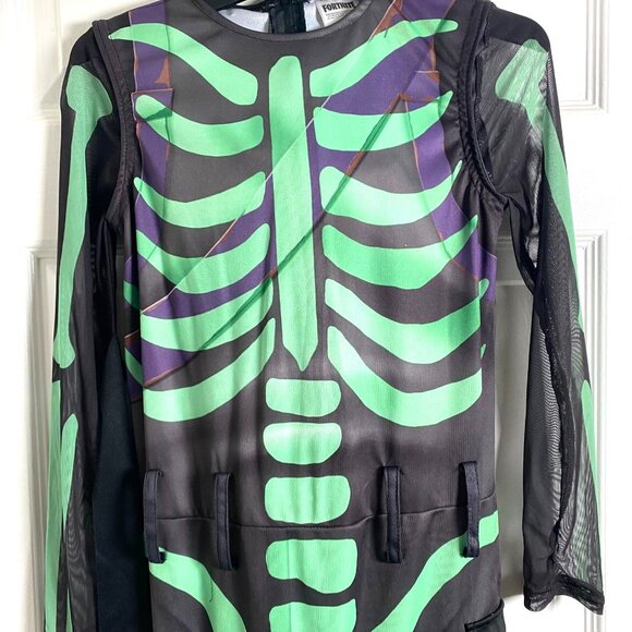 InSpirit Designs Kids' Fortnite Skull Trooper Green Halloween Costume M - Picture 5 of 10